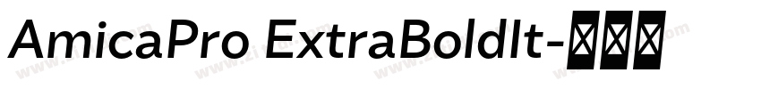 AmicaPro ExtraBoldIt字体转换